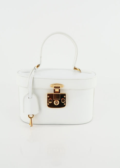 Gucci Vintage Leather Lady Lock White
