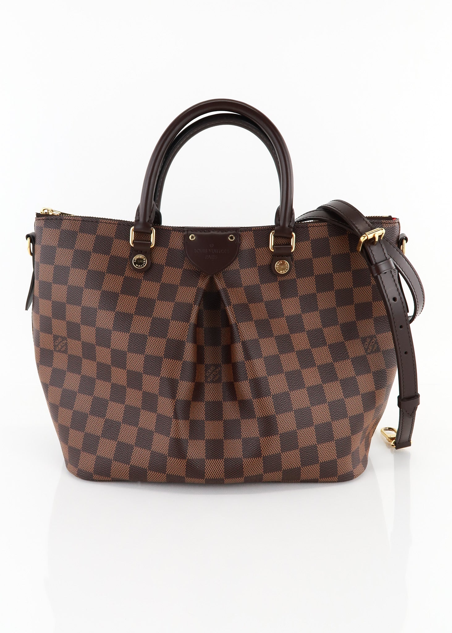 Louis Vuitton Damier Ebene Siena GM w/ Strap - Brown Handle Bags, Handbags  - LOU788424
