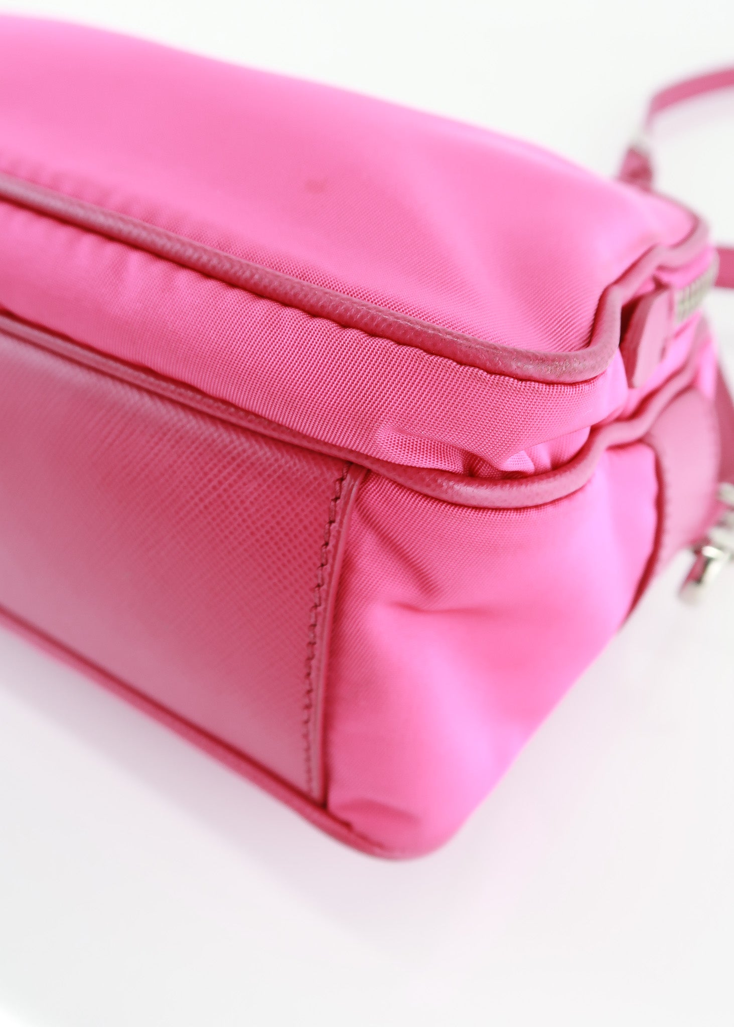 Prada Nylon Saffiano Crossbody Pink – DAC