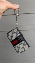 Load image into Gallery viewer, Gucci Ophidia Supreme Canvas Key Pouch Navy