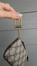 Load image into Gallery viewer, Gucci Supreme Canvas Monogram Key Pouch Brown