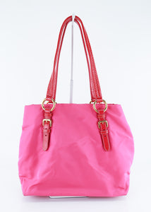 Prada Nylon Patent Jeweled Tote