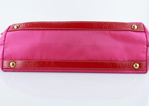 Prada Nylon Patent Jeweled Tote