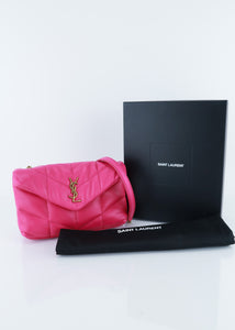 Saint Laurent Puffer Mini LouLou Pink