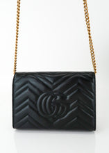 Load image into Gallery viewer, Gucci Marmont Wallet On A Chain Black