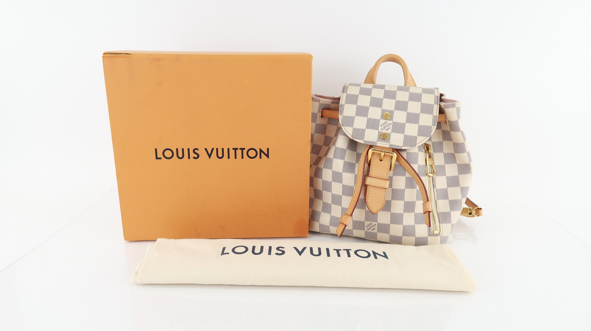 Louis Vuitton Damier Azur Canvas Sperone BB Bag For Sale at