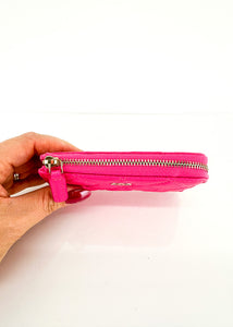 Chanel Caviar Zipped Key Pouch Pink