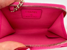 Load image into Gallery viewer, Chanel Caviar Zipped Key Pouch Pink