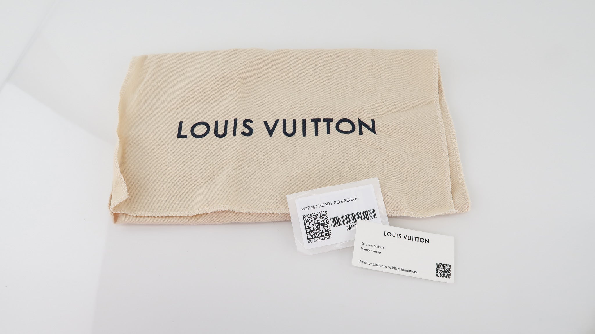 Louis Vuitton Calfskin Embroidered Monogram Pop My Heart Bag Pink
