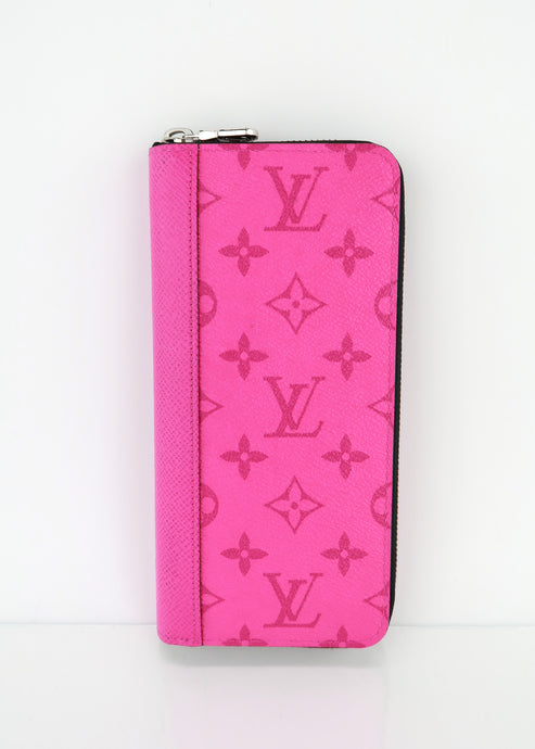 Louis Vuitton Taigarama Pink Zippy Wallet