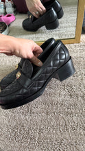 Load image into Gallery viewer, Chanel Coco Love Quilted Loafers Black