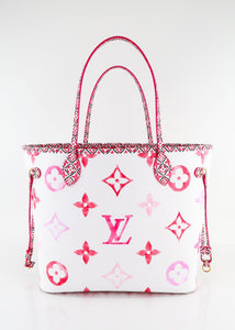 Louis Vuitton Neverfull MM By the Pool Pink Full Set
