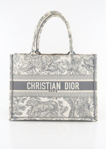 Dior Medium Dioriviera Toile De Jouy Book Tote Gray