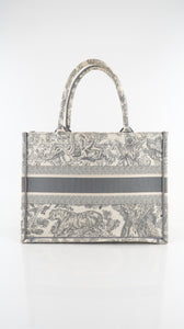 Dior Medium Dioriviera Toile De Jouy Book Tote Gray