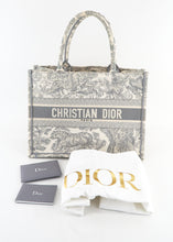 Load image into Gallery viewer, Dior Medium Dioriviera Toile De Jouy Book Tote Gray