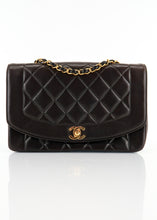 Load image into Gallery viewer, Chanel Lambskin Diana Dark Brown