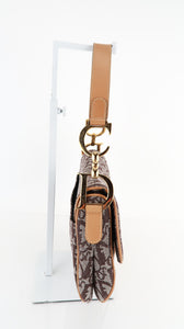 Dior Monogram Double Saddle Bag Brown