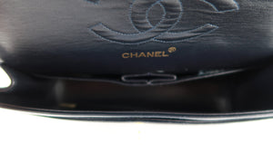 Chanel Lambskin Classic Double Flap Navy