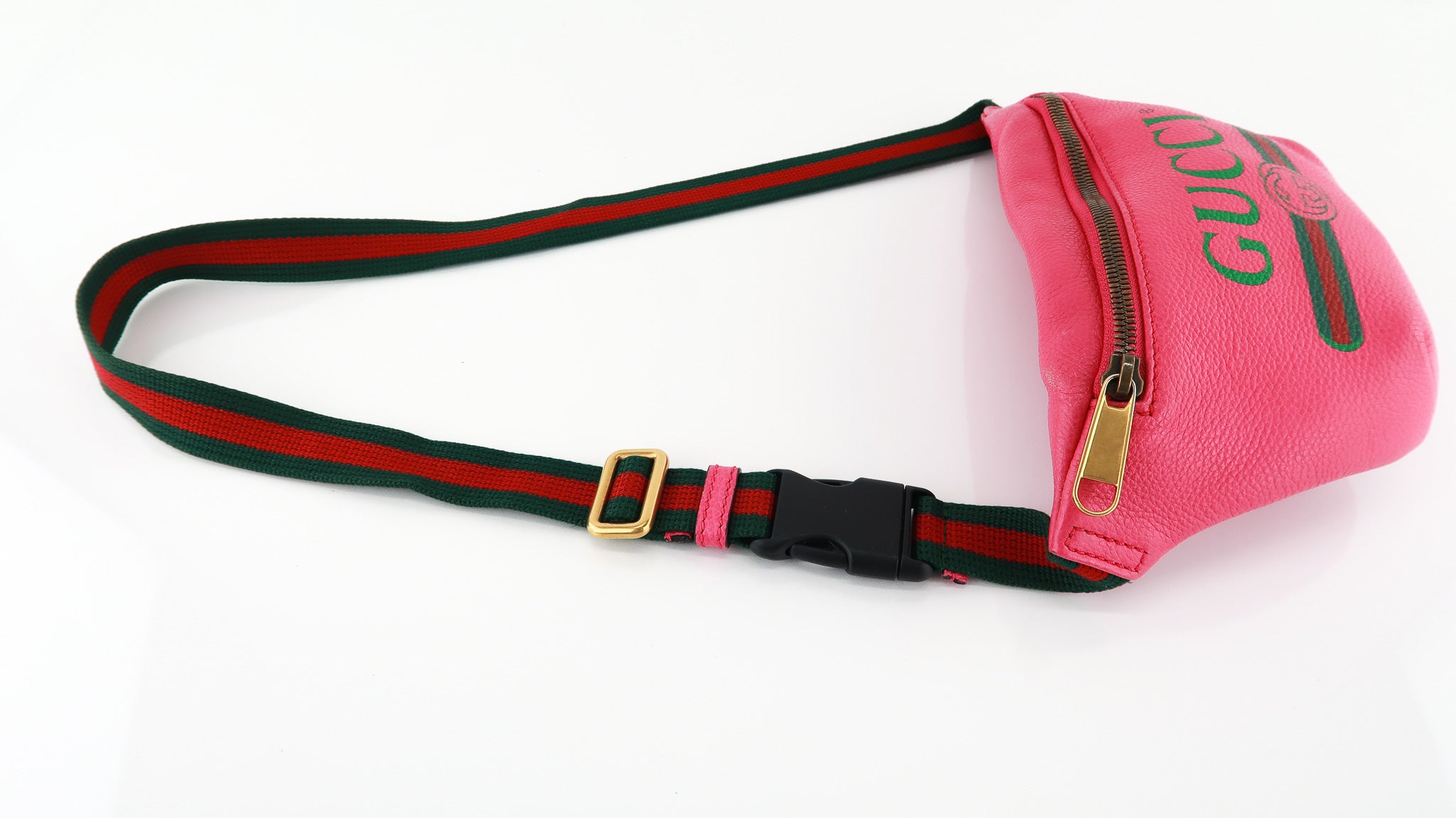 Gucci Pink Leather Logo Bumbag – DAC