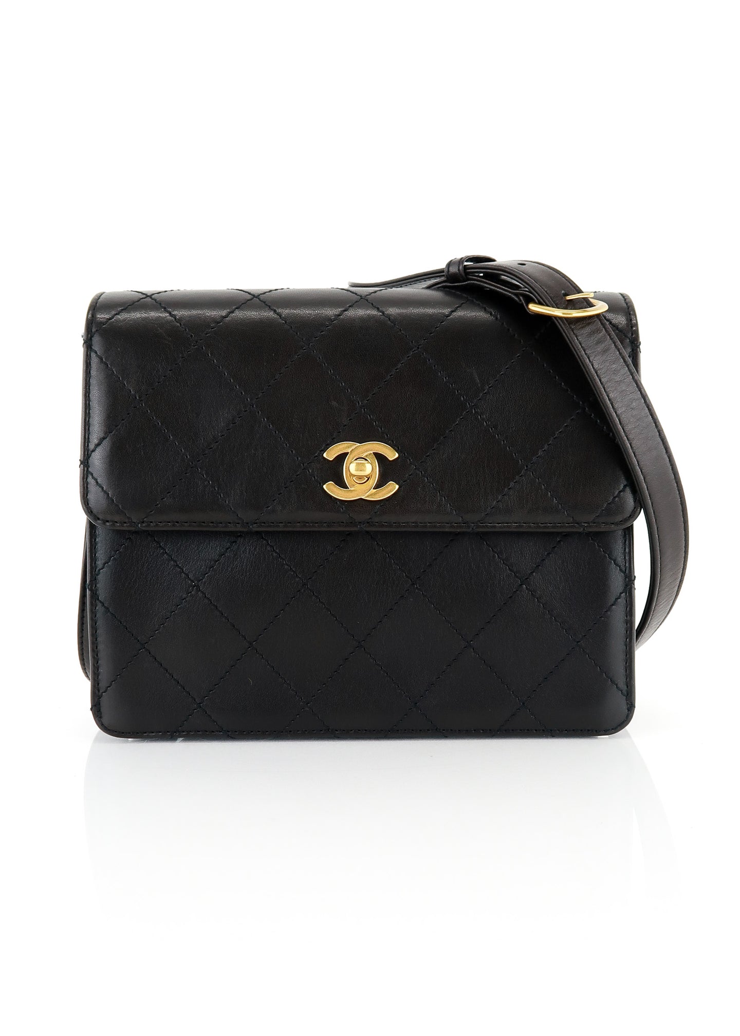 Chanel Lambskin Vintage Shoulder Bag Black – DAC