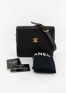 Chanel Lambskin Vintage Shoulder Bag Black