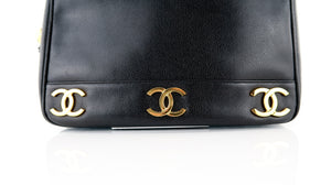 Chanel Black Caviar Triple CC Tote – como-vintage