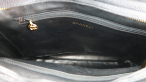 Chanel Caviar Vintage Triple CC Shoulder Bag Black