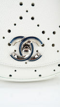 Load image into Gallery viewer, Chanel Caviar Perforated Flap Crossbody White