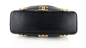 Chanel Caviar Triple CC Drawstring Bucket Bag Black