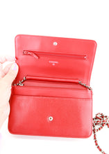 Load image into Gallery viewer, Chanel Caviar Wallet on Chain Red