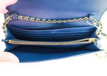 Load image into Gallery viewer, Prada Saffiano Wallet on Chain Blue