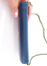 Load image into Gallery viewer, Prada Saffiano Wallet on Chain Blue
