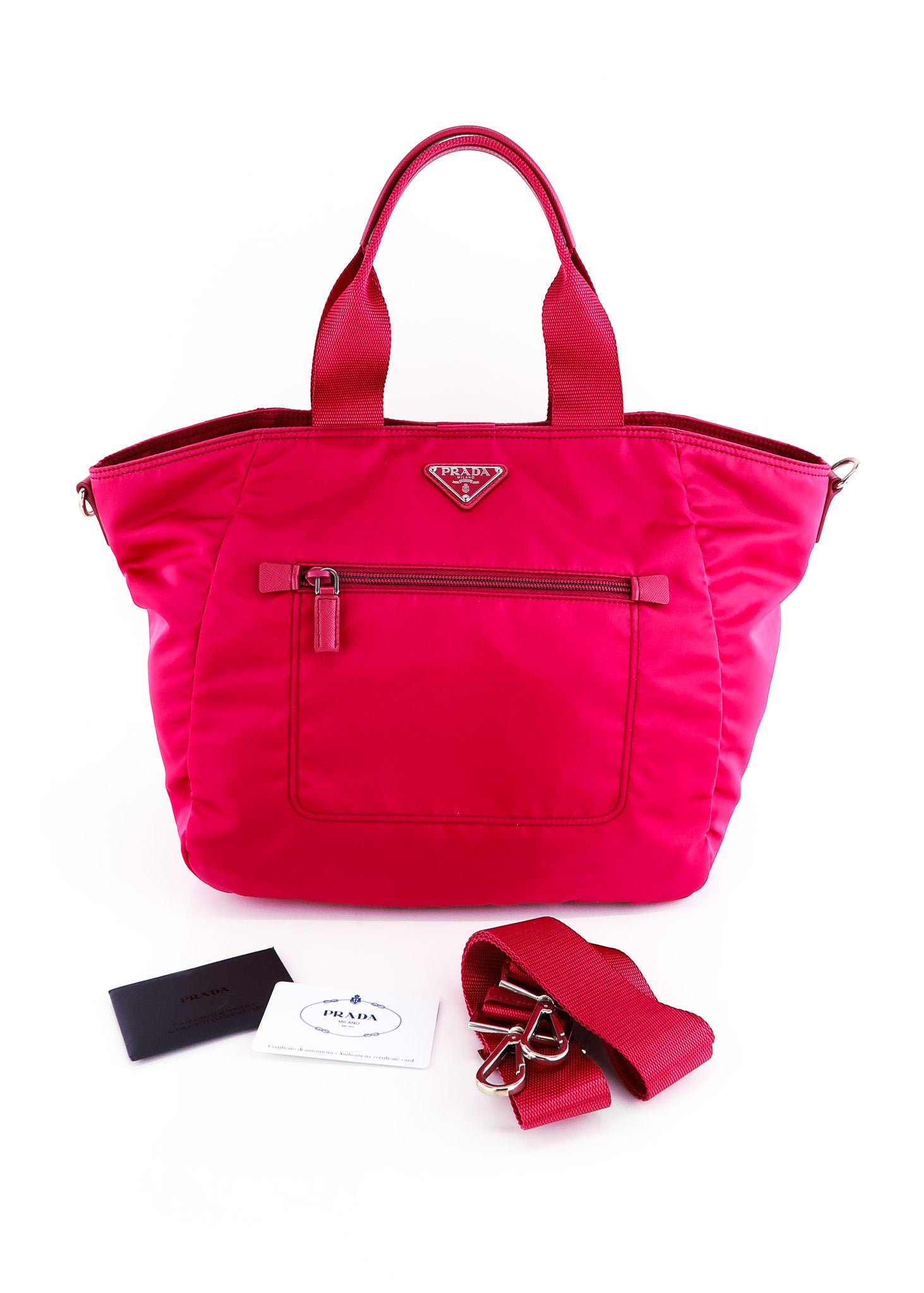 PRADA Pink Nylon Exterior Bags & Handbags for Women, Authenticity  Guaranteed