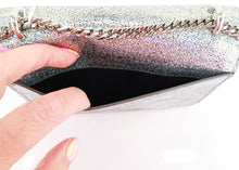 Load image into Gallery viewer, Saint Laurent Halographic Leather Wallet on a Chain
