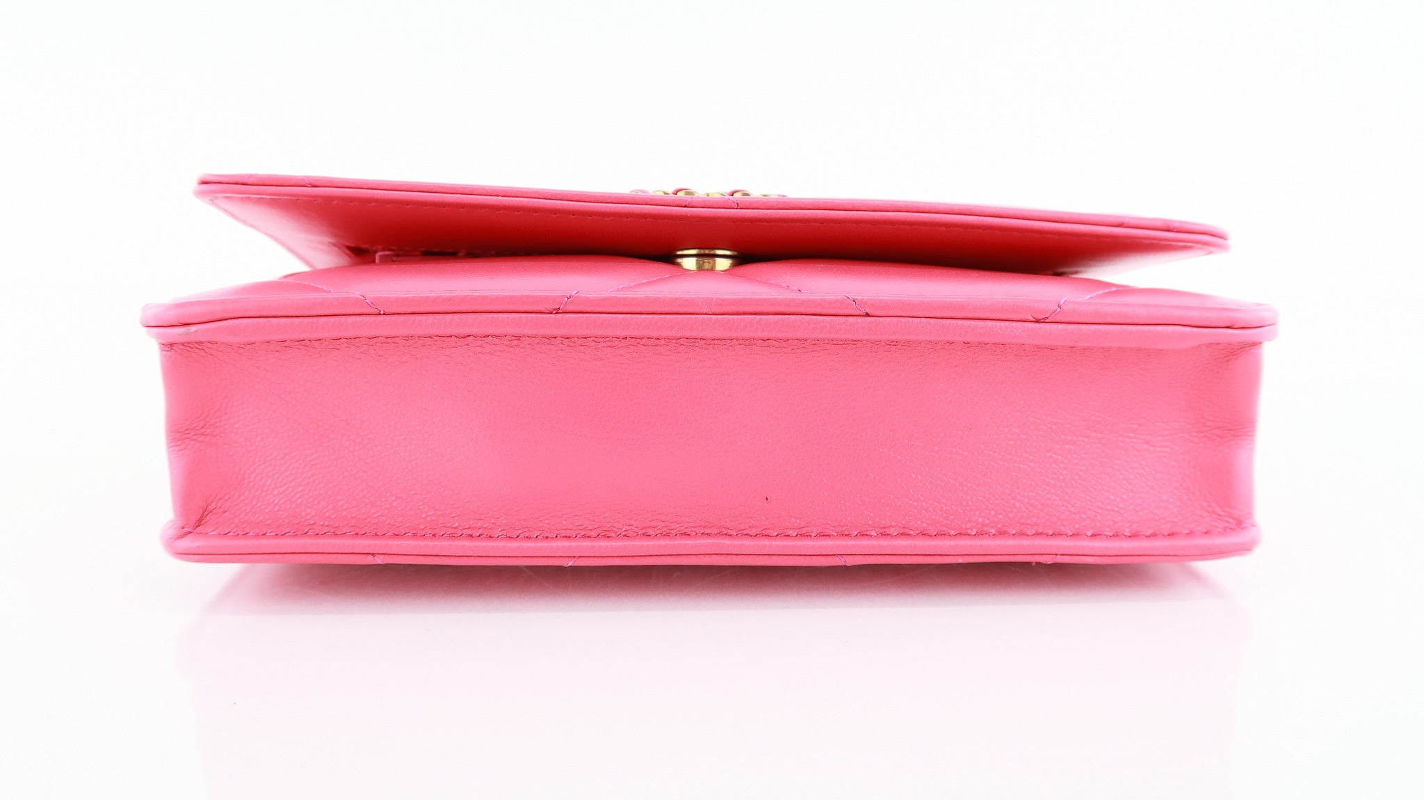 Chanel 19 Lambskin Quilted Wallet on Chain Dark Pink – DAC