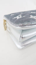 Load image into Gallery viewer, Louis Vuitton Satin Sequin Embroidered Coussin BB Silver