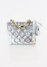 Load image into Gallery viewer, Louis Vuitton Satin Sequin Embroidered Coussin BB Silver