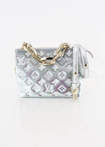 Louis Vuitton Satin Sequin Embroidered Coussin BB Silver