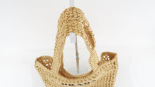 Load image into Gallery viewer, Prada Raffia Embroidered Logo Tote Bag Naturale