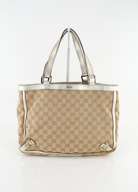 Gucci Canvas Abbey Tote Gold