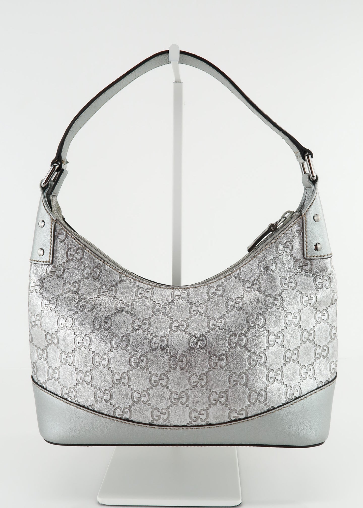 Gucci GUCCISSIMA Monogram Hobo Bag Silver
