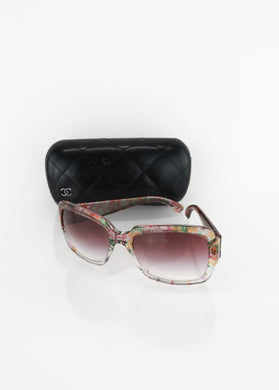 Chanel Floral Sunglasses Pink