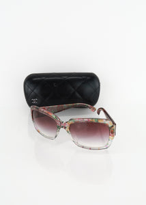 Chanel Floral Sunglasses Pink