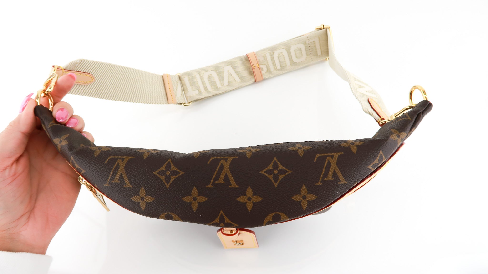 Louis Vuitton High Rise Bumbag Monogram in Coated Canvas with Gold-tone - US