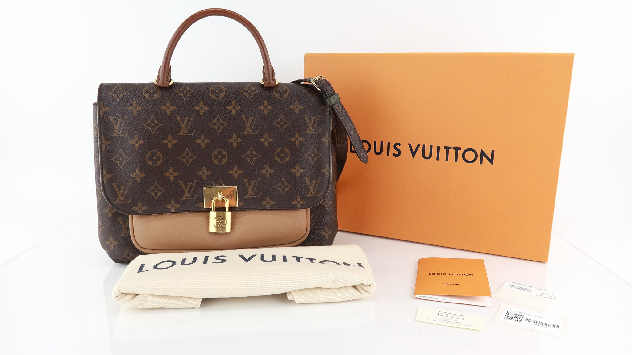 Louis Vuitton Monogram Canvas/Sesame Marignan Messenger Bag, Designer  Brand, Authentic Louis Vuitton