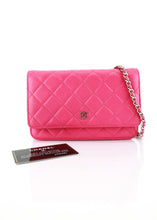 Load image into Gallery viewer, Chanel Caviar Wallet on a Chain Pink