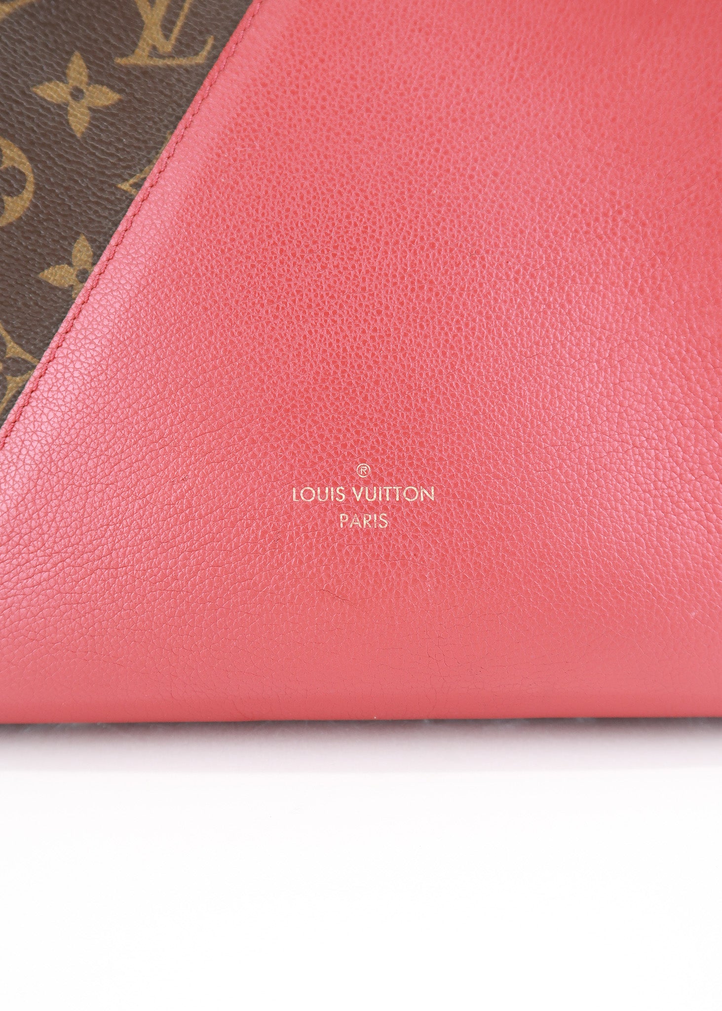 Louis Vuitton Monogram Canvas & Red Leather Kimono Wallet