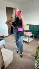 Load image into Gallery viewer, Saint Laurent Monogram Glitter Wallet on Chain Pink
