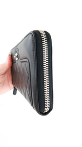 Chanel Lambskin Twist Lock Zippy Wallet Black