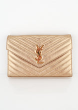Load image into Gallery viewer, Saint Laurent Cassandra Wallet on Chain Gold